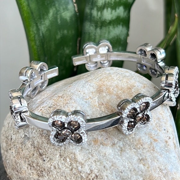 18 karat gold, and 3 carat diamond bracelet - Picture 10 of 17